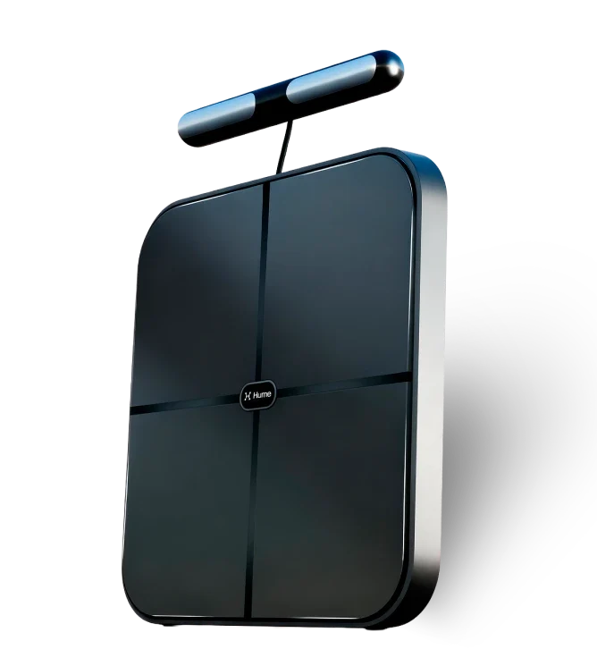 Hume Pod body composition scale with detachable handlebar sensor